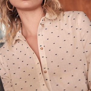Sezane Tomgirl Shirt in Blue Dot